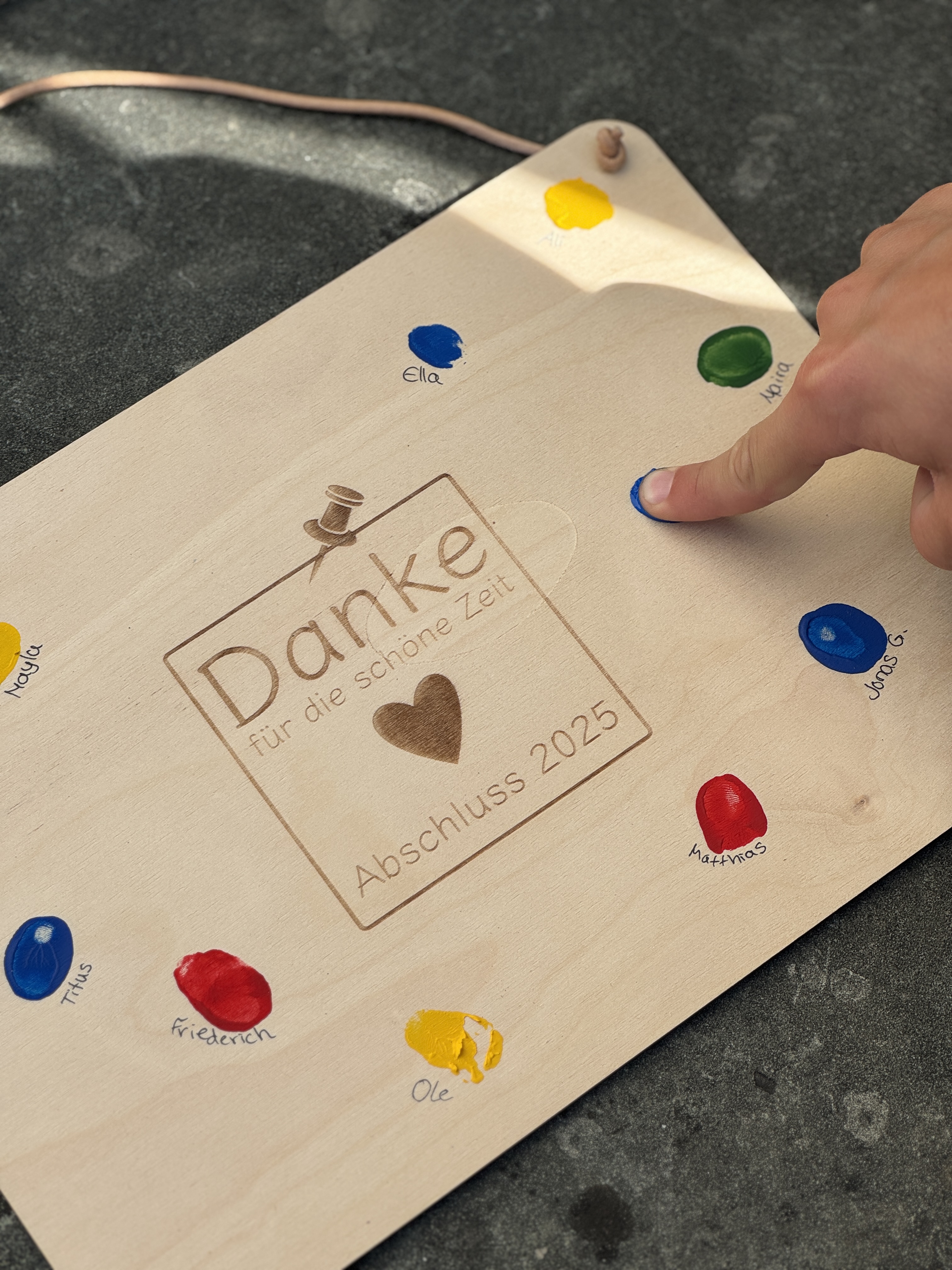 Holzschild Danke Abschiedsgeschenk