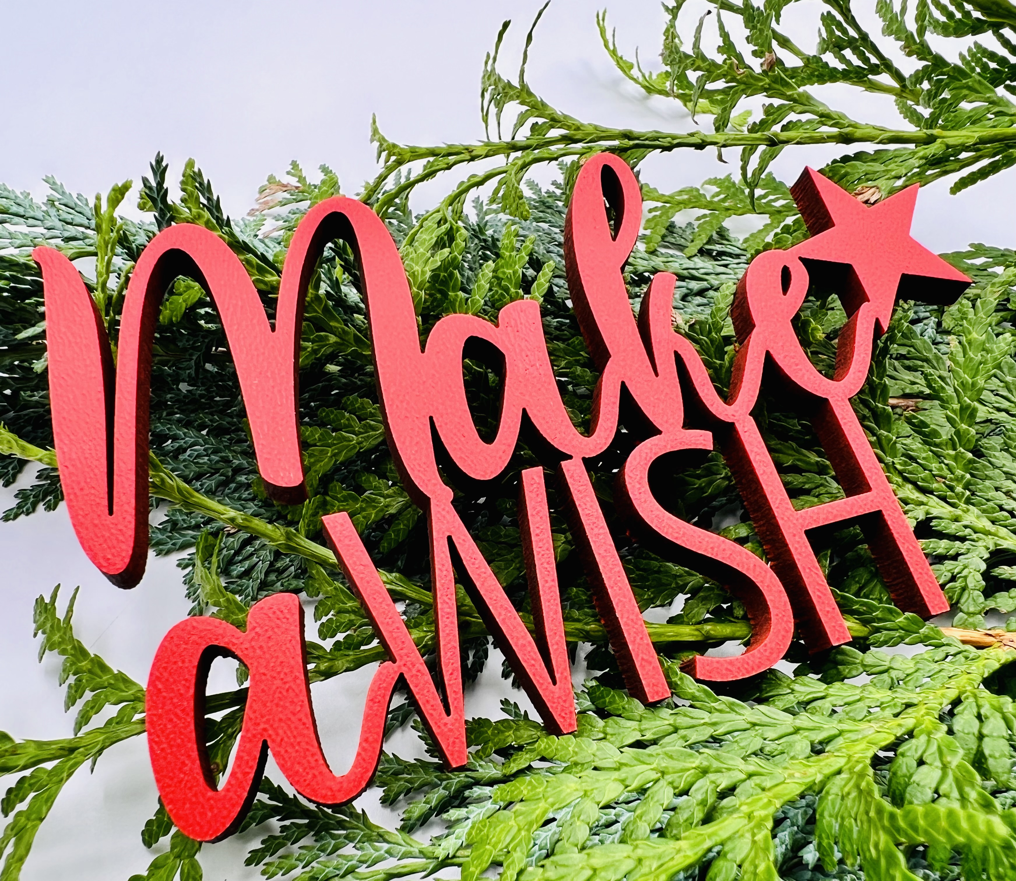 Schriftzug "Make a WISH"