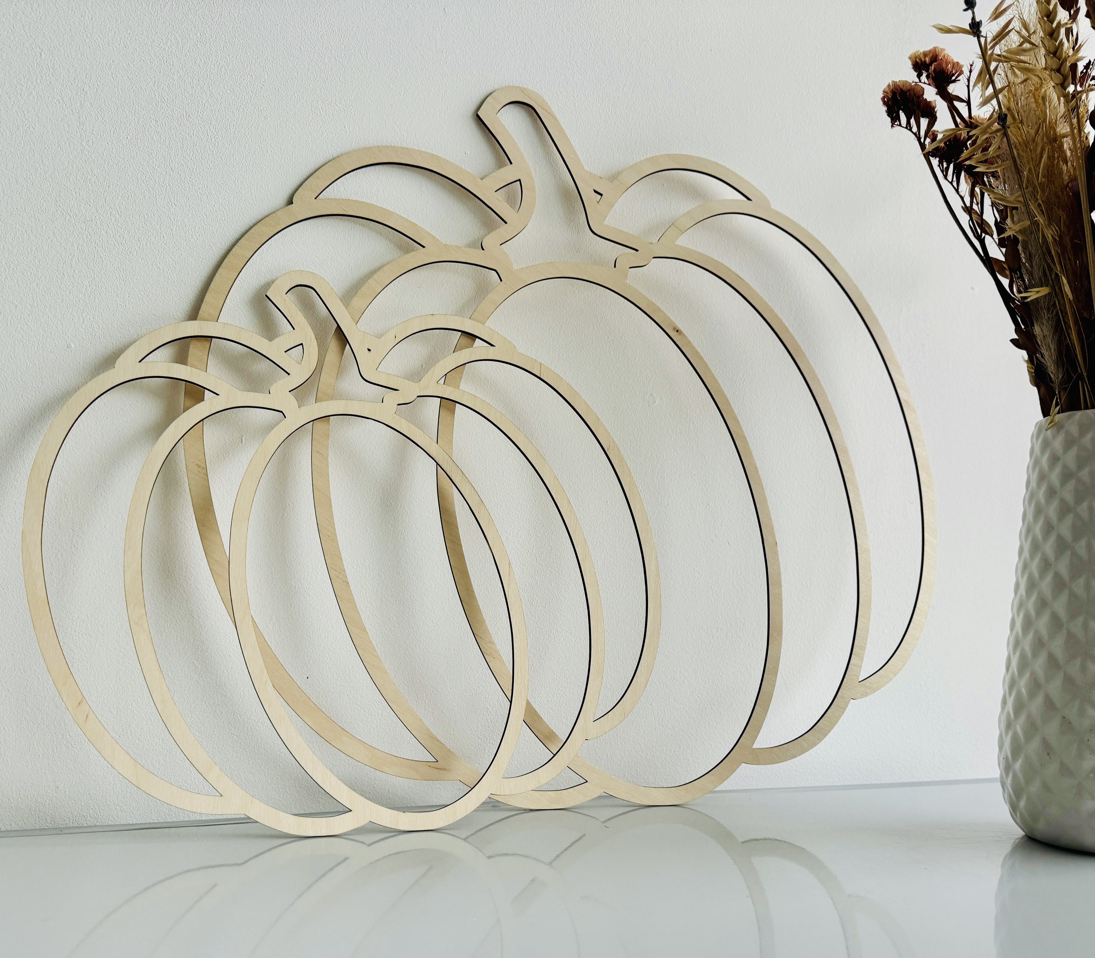 Kürbis Set groß aus Holz