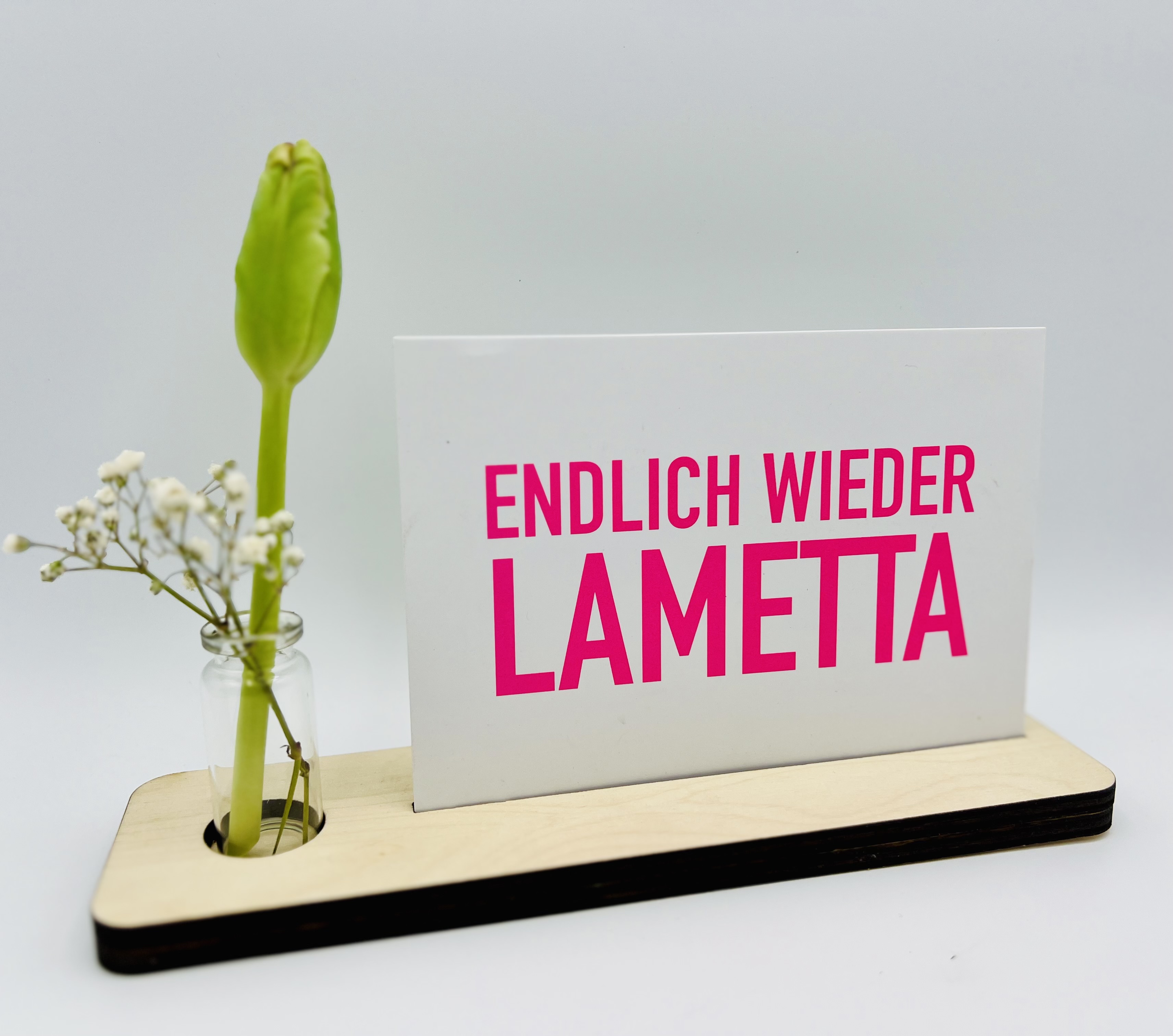 Kartenhalter mit Vase