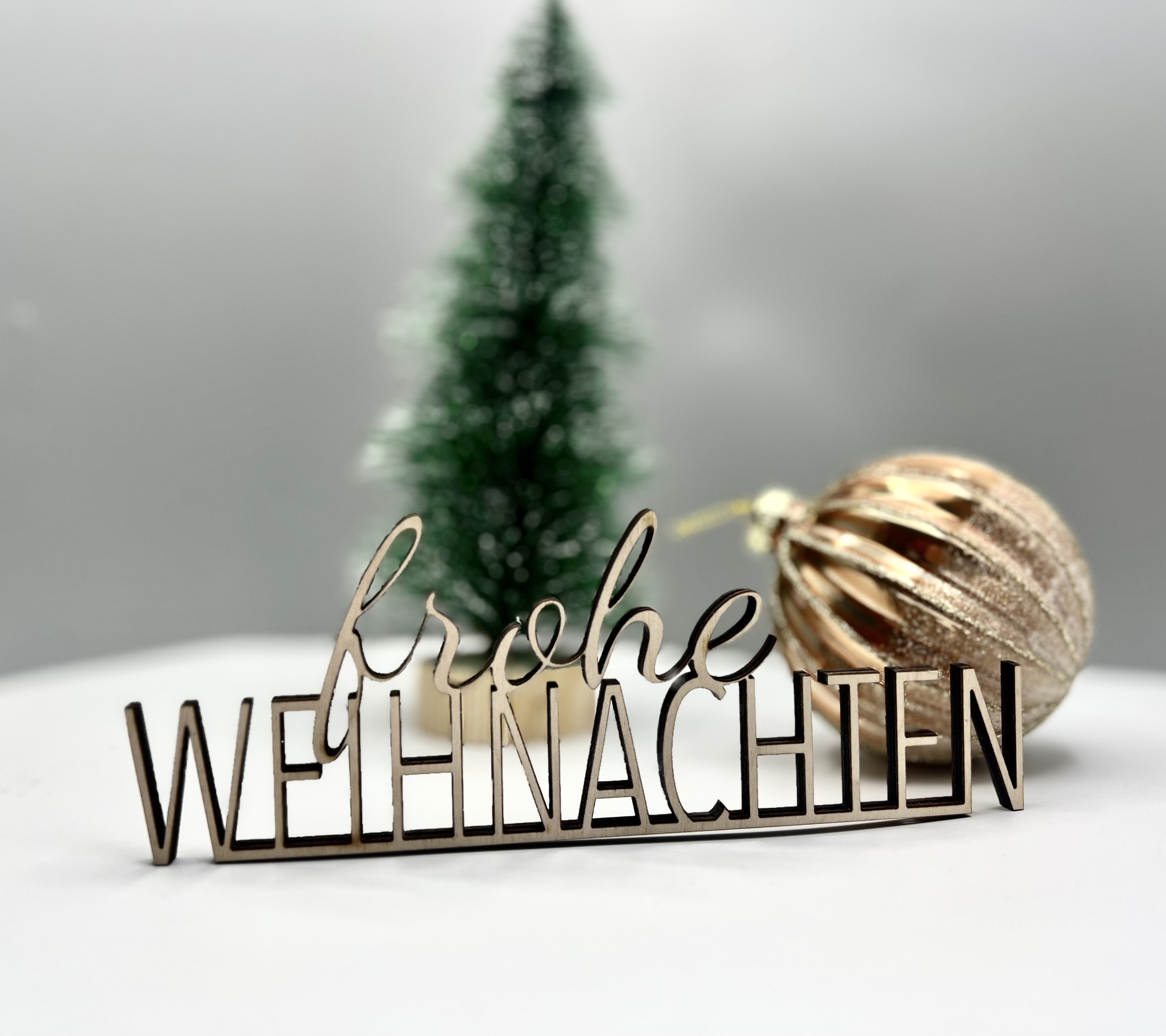 Schriftzug frohe Weihnachten