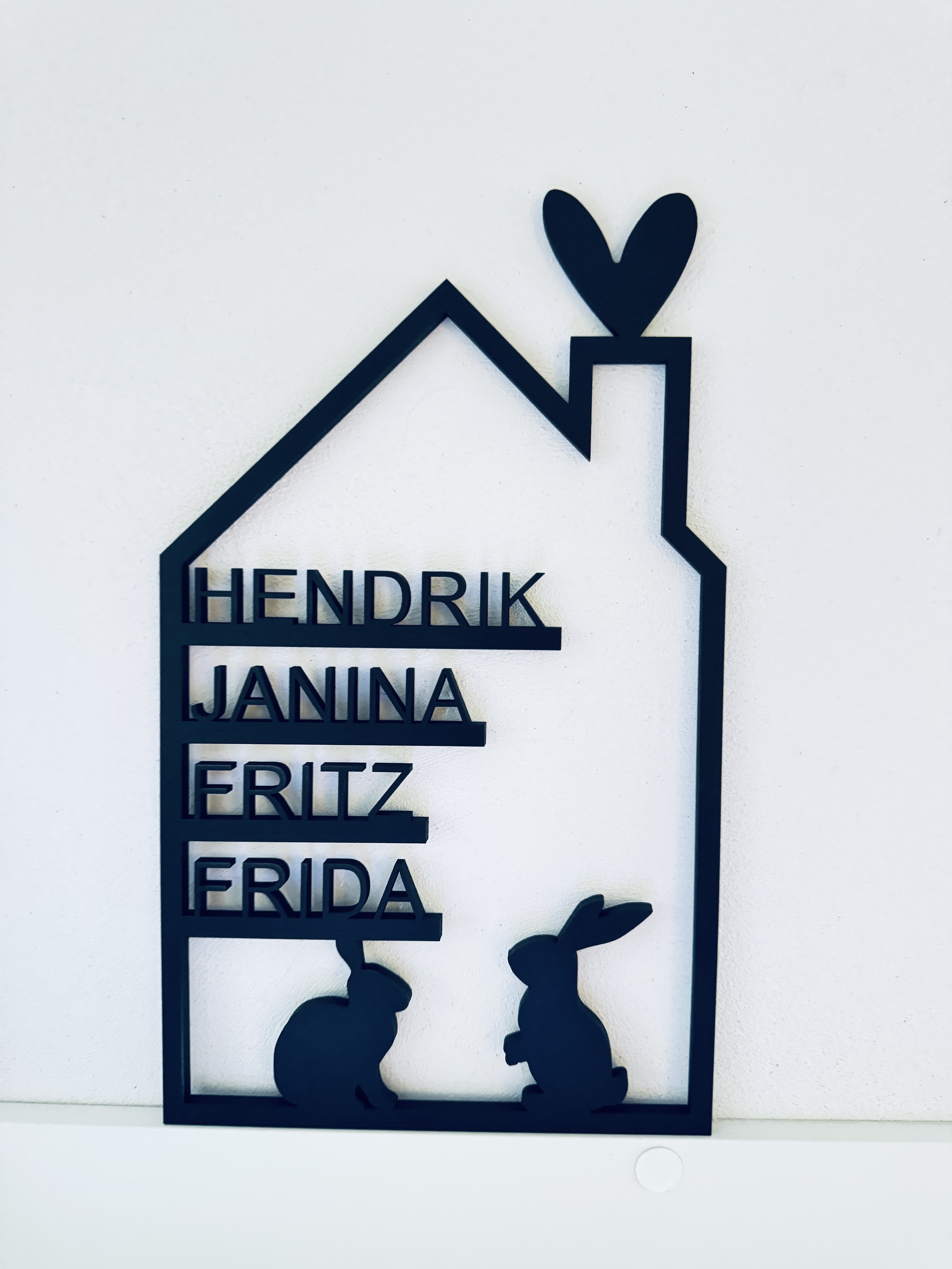 Familienhaus - Holzhaus personalisiert