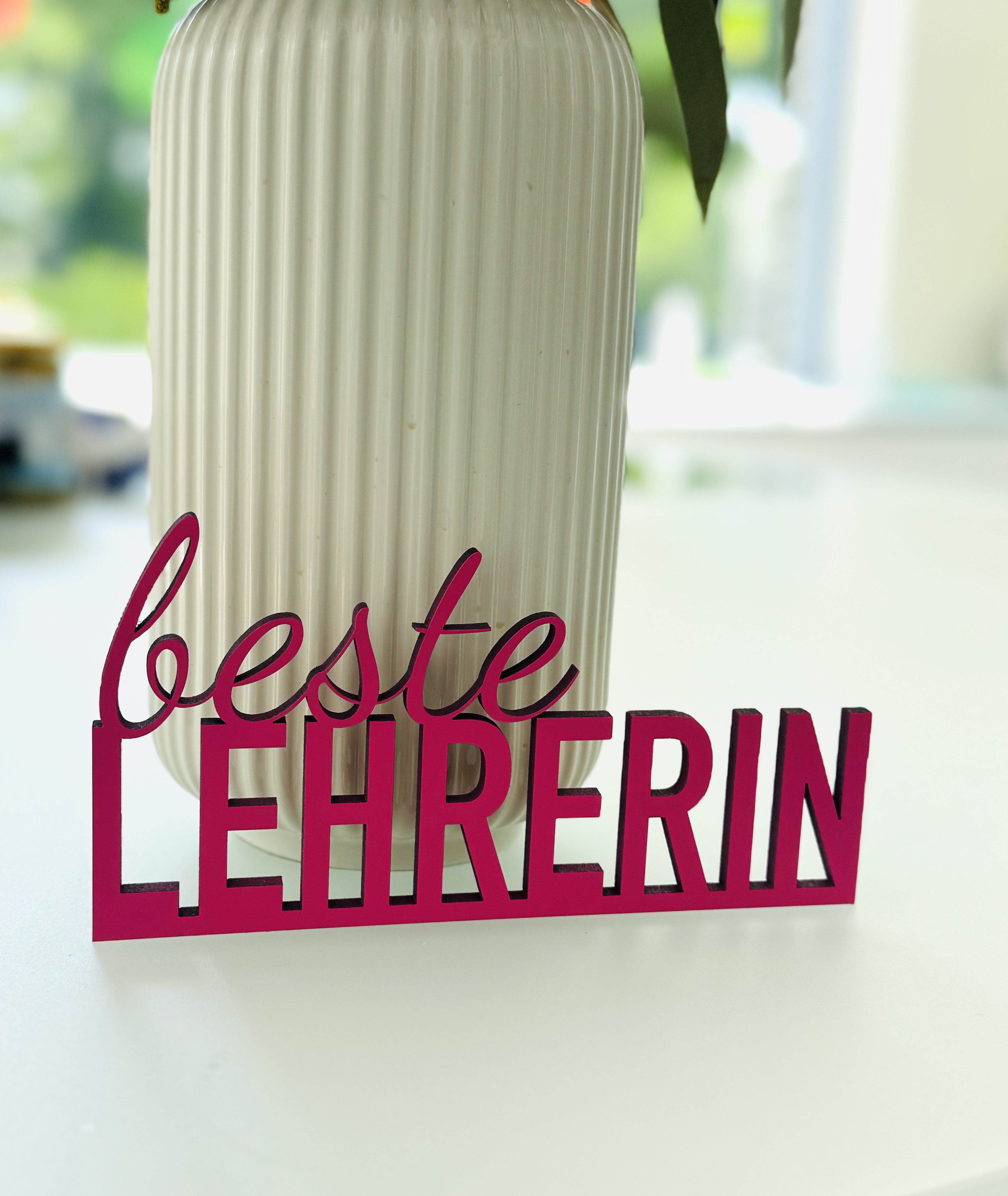 Schriftzug "beste Lehrerin" 