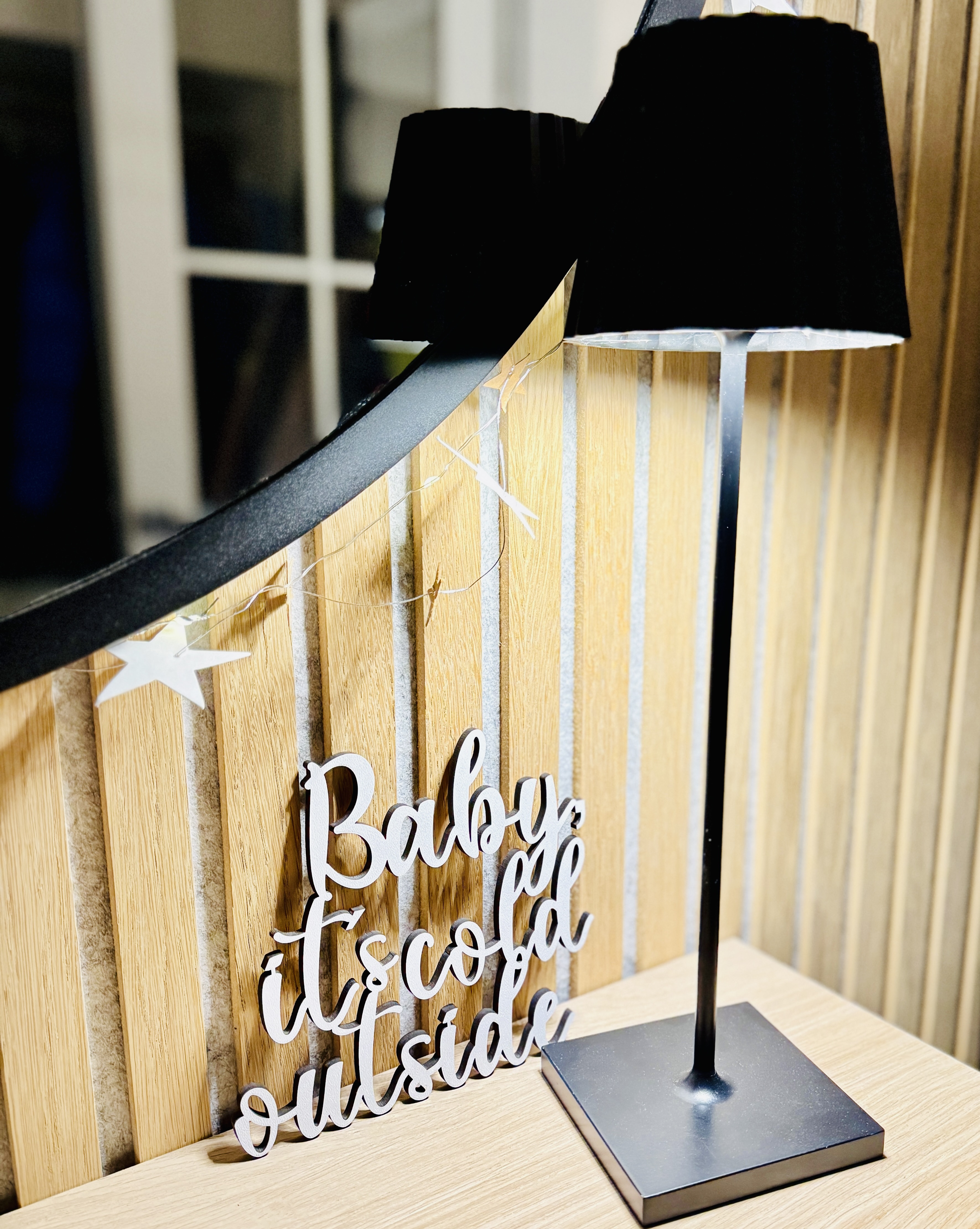 Schriftzug Baby it´s cold outside